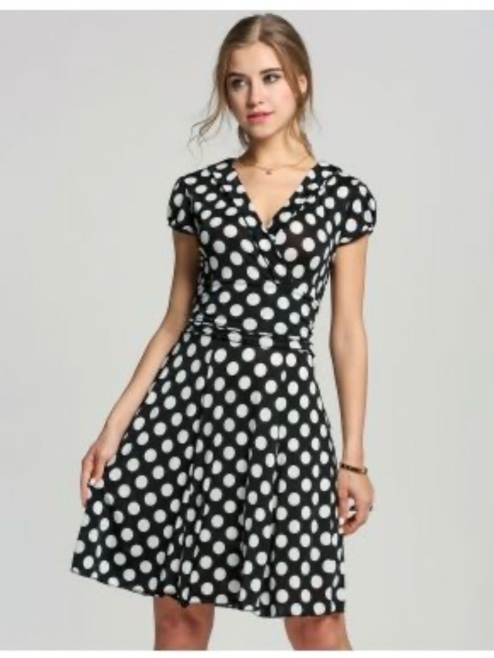 Femme Frock Black Polka Dot Mini Dress